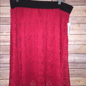 LuLaRoe Lucy lace skirt size 2x